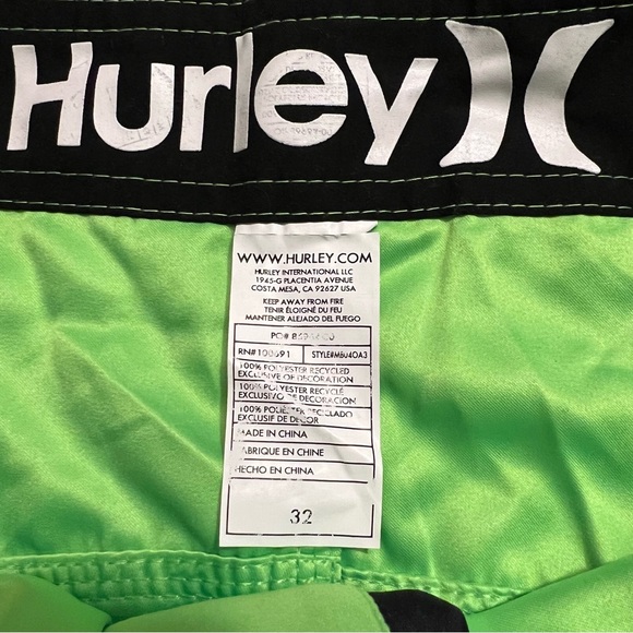 Hurley Green Board shorts 32 MB04OA3 - Picture 6 of 9